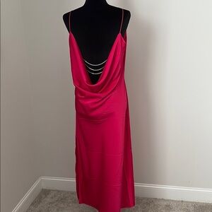 Elegant Pink Dress with Rhinestone Detail